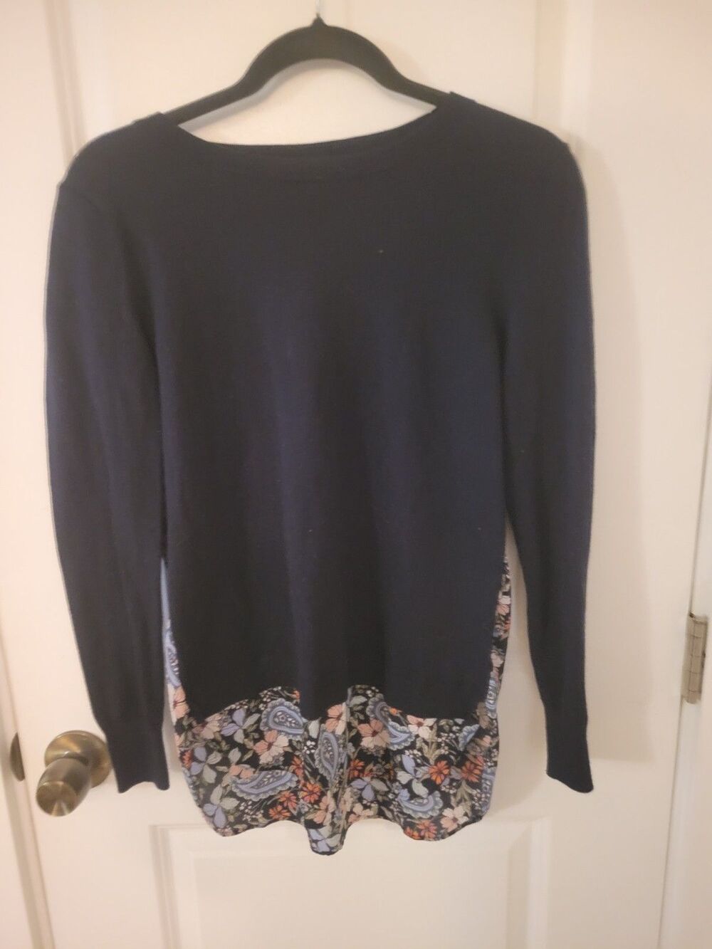 LOFT Princesscore Cottagecore Preppy Summer Lightweight Sweater W Floral Lining